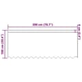 Miniatyrbild 5 av 6: Blommönstrad spetsgardin - vidaXL - Vit - 100x200 cm - Polyester - Ljusfilterande - Integritetspaneler Vit