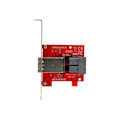 Miniatyrbild 3 av 4: StarTech.com 2x intern SFF-8643 till 2x extern SFF-8644 Mini SAS-adapter med 12 Gb-s fästen internt till externt...