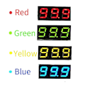 Miniatyrbild 2 av 5: Mini DC Voltmeter Display 3-Tråds DC 0-100V Spänningstestare 10ST 0.28 Tum LED Panel 4 Färger Kombinerade
