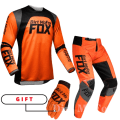 Miniatyrbilde 1 av 5: 2022 Dirt MoFox MTB Jerseybukser Gear Set MX Combo Motorsykkelantrekk Motocross Racing Enduro-drakt Herre Off-road Moto-hanskersett Auburn SJersey 30 pants