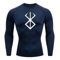 Pikkukuva 1 / 5: Anime Berserk Print Miesten Kompressiopaidat Lyhythihaiset Gym Workout Fitness Aluspaidat Nopeasti Kuivuvat Athletic T-paita T-paidat Topit Navy Blue 2 S