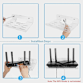 Miniatyrbillede 3 af 5: 1 Pakke Akryl Vægmonteringsbeslag Kompatibel Med TP-Link WiFi 6 Router AX1800 (Archer AX21) / AX3000 (Archer AX50), Transparent