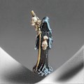 Miniatyrbillede 3 af 5: Hellige Død Statue Stående Dekorativ Muerte Figur Grim Reaper Holder Kranie Statue Alter Hallowe