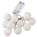 Miniatyrbillede 1 af 4: 10led Rattan Ball String Light Fairy Dekorativ Lampe Til Jul Bryllupsfest Beige