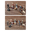 Miniatyrbild 4 av 5: Julkrubba Staty Scen Set Jesusbarn Krubba Figurer Harts Hantverk Miniatyrer Religiös Prydnad Kyrkogåva Heminredning