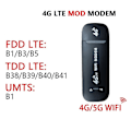 Miniatyrbillede 3 af 5: 4G LTE USB Modem USB Netværksadapter WiFi Router Netværks Hotspot 150Mbps