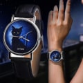 Miniatyrbillede 1 af 5: Tflycq Oktime Womens Mysterious Black Cat imiteret læder Analog Quartz Watch