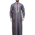 Miniatyrbillede 1 af 5: Muslimske Kjoler Mænd Langærmet Dubais Skjorte Kaftaner Thobe Robe Kjoler Lige Fritid Race Style Beklædning Thobe XL