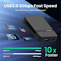 Miniatyrbillede 4 af 5: USB 3.0 Kortlæser SD Micro-SD TF MS Compact Flash Kort Adapter til Laptop PC Multi Kortlæser Ca