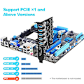 Miniatyrbild 3 av 5: PCIe till USB Expansionskort PCI-e till Typ C (2) Typ A (3) Adapterkort 4Pin Ström