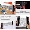 Miniatyrbilde 3 av 5: Uttrekkbart Ping Pong Nett, Portabelt Bordtennisnettstativ, Perfekt For Ping Pong Bord, Skrivebord, Spisebord
