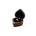 Miniatyrbillede 4 af 5: Forlovelsesring Æske Hjerteformet Træring Etui Unik Til Frieri Bryllup