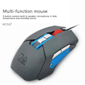 Miniatyrbilde 3 av 5: MOS9T Mus, 9 programmerbare knapper, med mikrofon, temperatur- og fuktighetsdisplay, kablet datamus