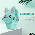 Miniatyrbillede 2 af 5: Børneur, Pigeur Digitalt Sødt Form LED Mode Silikone Rem Clamshell Design Armbåndsur Pige