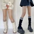 Miniatyrbillede 2 af 5: Gothic Lolita Benvarmere Japanske Kvinder Lange Strømper Vinter Strikkede Ankelbeskyttere