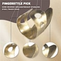 Miniatyrbillede 4 af 5: Guitar Fingerplektre 3 Pegefingre + 1 Tommelfinger Justerbar Metal Banjo Fingerstyle Plekter Fingerbeskyttelse