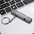Pikkukuva 5 / 5: 32gb USB3.0 U-levy Pilli USB-muistitikku 2-in-1 Design Kannettava U-levy Sinkkiseosmateriaali Vankka ja kestävä Plug and Play Harmaa 32gb