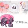 Miniatyrbilde 3 av 5: Silikonform Resin Form Gipsform Epoksy Resin Form, DIY 3D Hjerteform Engel Resin Støpeform