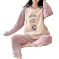 Miniatyrbild 2 av 3: Nya 2023 flanell Pyjamas Dam Set Höst Vinter Varm Tjock Coral Velvet Långärmad nattkläder Hem Pyjamas Nattkläder style 11 M