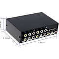 Miniatyrbild 3 av 5: 4-vägs AV-switch RCA-omkopplare 4 in 1 ut Kompositvideo L/R Stereo Ljudväljare Box För DVD STB Spelkonsoler, Standard RCA-kontakter