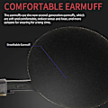 Miniatyrbillede 3 af 5: 3,5 mm Audio Headset Computer Headset med 270 Graders Boom Mikrofon Egnet til Stationære Computere