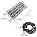 Miniatyrbillede 3 af 4: Auto A/C Aircondition Rørformet Kondensator Aluminiumlegering 8-Rækkers Rør Kondensator Universal Bil Modifikation