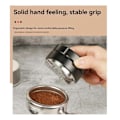 Miniatyrbillede 4 af 4: 304 Rustfrit Stål Espresso Pulver Fordeler Valnød Låg Kaffe Leveler Justerbar Dybde Espresso
