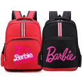 Miniatyrbilde 2 av 5: Barbiee-ryggsekk Ensfarget flerlommet fritidsreiseveske Høykvalitets skolesekk for barn Jentebok Rullesekk BBWW74 28X35cm