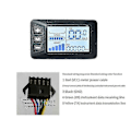 Miniatyrbillede 3 af 5: G51 Model LCD-display til 24 36 48 60 72V E-cykel og scooter