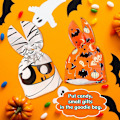 Miniatyrbilde 4 av 4: Halloween godbitposer, 100 stk Halloween vesker for knep eller godbit, Halloween søtsaker gaveposer til halloween godteri dekorasjoner Festgodteri rekvisita