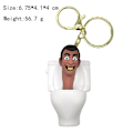Pikkukuva 4 / 5: Skibidi WC Avaimenperä Charm Söpö Sarjakuva Riipus Avaimenperä Avaimenperä Avaintarvikkeet Avaimenperä Koristeet Laukku Sisustus Lapsille Lahja Keyring-1