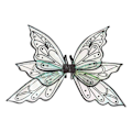 Miniatyrbillede 1 af 5: Dame Butterfly Vinger, Fe Vinger, Fe Vinger til Piger Voksne, Damer Piger Fe Vinger Glitterende Engel Vinger