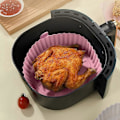 Miniatyrbillede 2 af 5: Airfryer silikone måtte multifunktionel liner airfryer bageplade Pink + blå total 2 STK