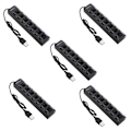 Miniatyrbillede 1 af 5: Usb Hub Extender 7 Port Hub Sort og Hvid med Switch Lys Hub 7 Port Docking Station 5 Stykker