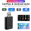 Miniatyrbilde 4 av 5: Trådløs Carplay Android Biladapter 2-i-1 Kablet til Trådløs Mini Bil Ai Boks for Plug and Play