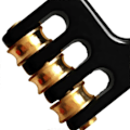 Miniatyrbillede 2 af 2: Aluminiumslegering Windsurf Rigging Trissekrog Med 3 Hjul Surf Hardware