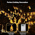 Miniatyrbilde 4 av 4: Halloween String Lights, 3m 20 Led Halloween 3d Pumpkin String Lights Batteridrevet, Ip65 Vanntett Konstant på/blinkende String Lights For Hallow 3D Pumpkin String Lights