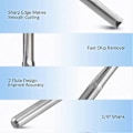 Miniatyrbillede 2 af 5: 10 stk. 2 Fløjte CNC Router Bits 3,175 mm Lige Spor Wolfram Stål Fræser til Træ Plast