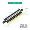 Miniatyrbild 4 av 5: PCI-E Express 5.0 16X Hane till Hona Förlängningskort Adapter