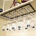 Miniatyrbillede 4 af 4: Hængende Glas Rack - Vinglas Rack med 5 Skinner til 12-18 Glas, 50 x 22,5 x 5,5 cm