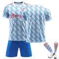 Miniatyrbilde 1 av 2: 21-22 sesongen Red Devils borte nr. 7 C Ronaldo blå jersey dress fotballdrakt nr. 6 Pogba no number 28