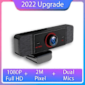 Miniatyrbilde 2 av 5: Webkamera 1080p, Webkamera med mikrofon for PC, USB-webkamera for datamaskin, 2 megapiksler, 1920x1080 oppløsning, FHD Cmos-sensor