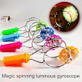Miniatyrbillede 2 af 5: 1 Sæt Magnetisk Gyro Luminescerende Højhastigheds Glat Magnetisk Spindende Underholdning Rustfrit Stål Ildfuld Centrifugal Spindende Gyro Børnegaver Jiyuge