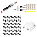Miniatyrbillede 1 af 5: 30-pak dobbelt ledningsstik, plug-in 2/3/4-benet 2-vejs LED-ledningsstik lavspænding W