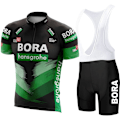 Pikkukuva 1 / 5: UCI BORA Pyöräilyjersey Set Miesten Bib Shortsit Polkupyörän Lyhythihaiset Pyöräilyvaatteet Pyöräilyvaatteet Pyöräily Maillot Ciclismo Hombre Mustat Setit MTB:lle Red Asian size - M