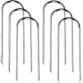Miniatyrbillede 1 af 4: Seks Trampolinankre Kraftig Vind Robust Sæt med 6 Universal Pasform Teltpløkker Galvaniseret Stål Trampolinpløkker Jordanker Ideel til Fodboldnet