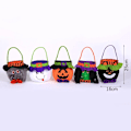 Pikkukuva 5 / 5: Halloween karkkikassit Sarjakuva Kurpitsa Witch Ghost Kädessä pidettävä lahja kangaskassi Temppu tai herkku lapsille Helloween-juhlasisustustarvikkeet 1pc A