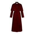 Pikkukuva 1 / 2: Yksivärinen Priest-asu Priestin keskiaikainen retrocosplay-asu ristikaulakorulla (musta) burgundy s