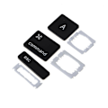 Miniatyrbillede 5 af 5: En sort tast med hvidt klips US UK tastatur til udskiftning af taster til MacBook Pro Retina A1707 A1706 A1708