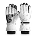 Pikkukuva 1 / 5: Lumihanskat Vedenpitävät Talvi Ski Gloves Lämpimät neutraalit käsineet Cheese White (Snowflake) SK22